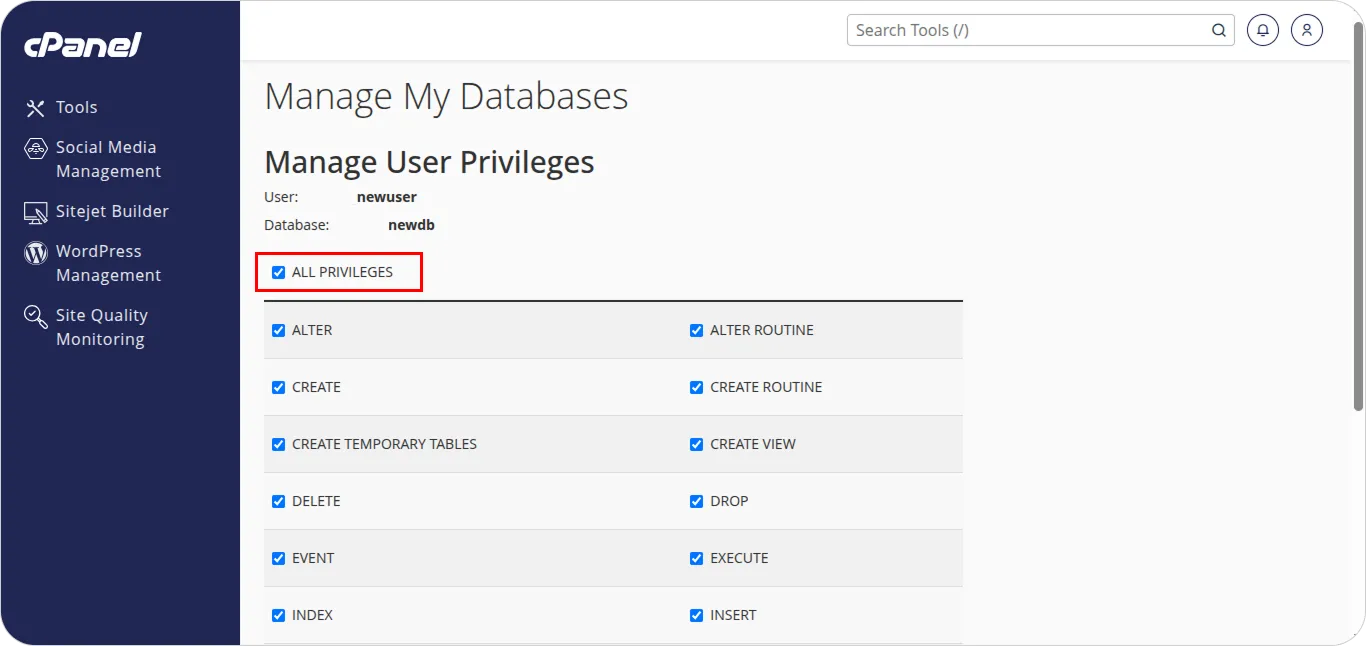 آموزش ساخت دیتابیس در cPanel برای وردپرس آموزش ساخت دیتابیس در cPanel برای وردپرس